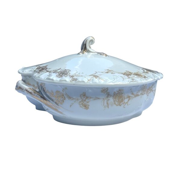 Extremely Rare Marks Antique 1800s Haviland Limoges Porcelain Dish Rare Pattern - Picture 2 of 16